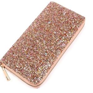 **BRAND NEW** BLUSH PINK GLITTER WALLET